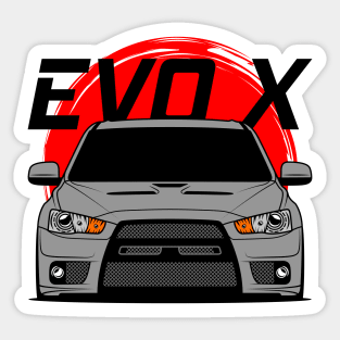 Silver EVO X Sticker